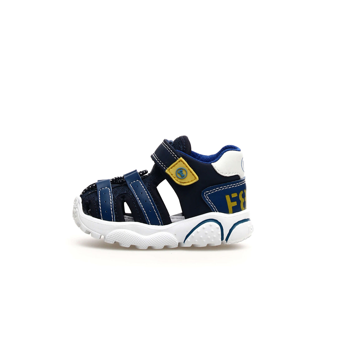 Boys Blue Sandals in Eco Nabuk Side 2