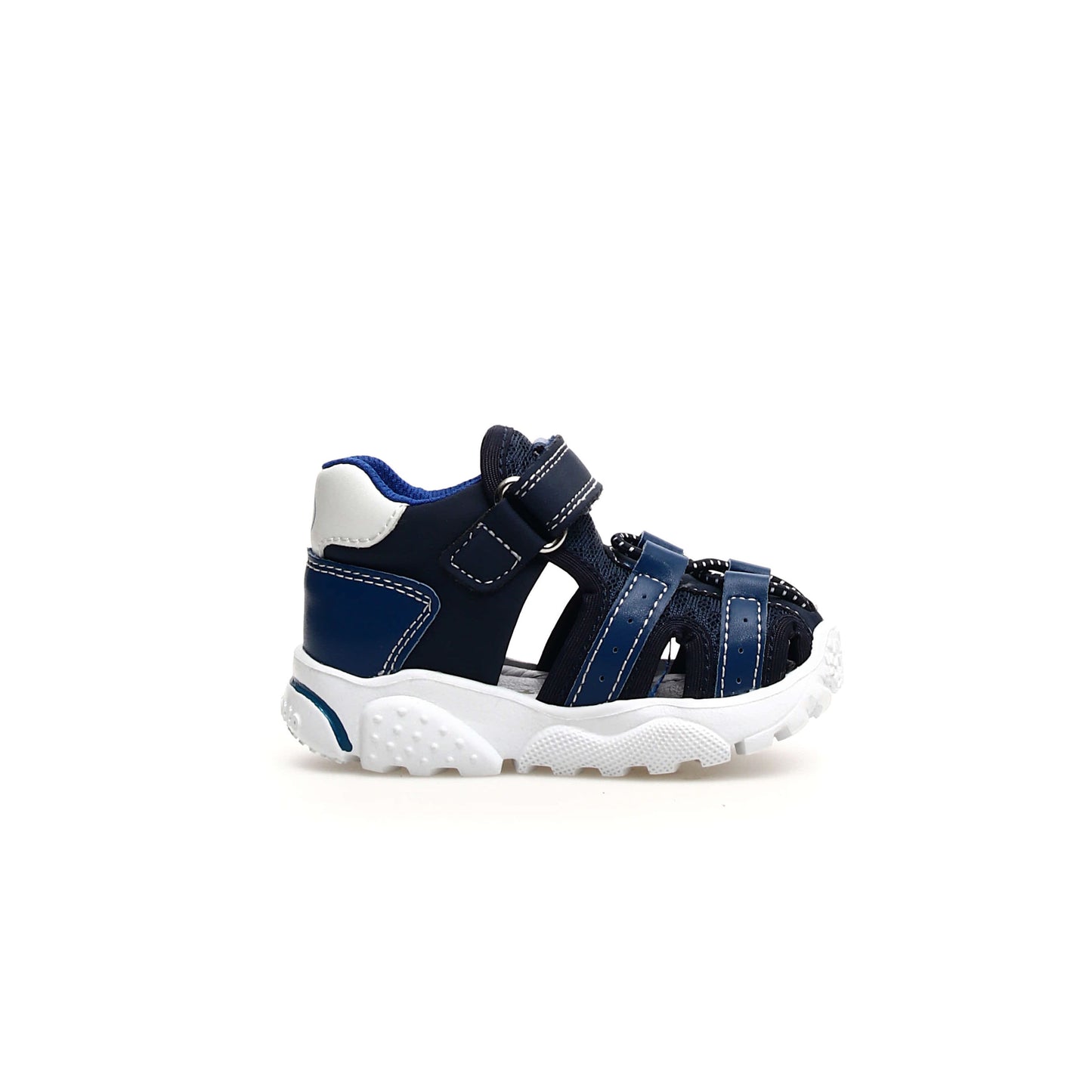 Boys Blue Sandals in Eco Nabuk Side