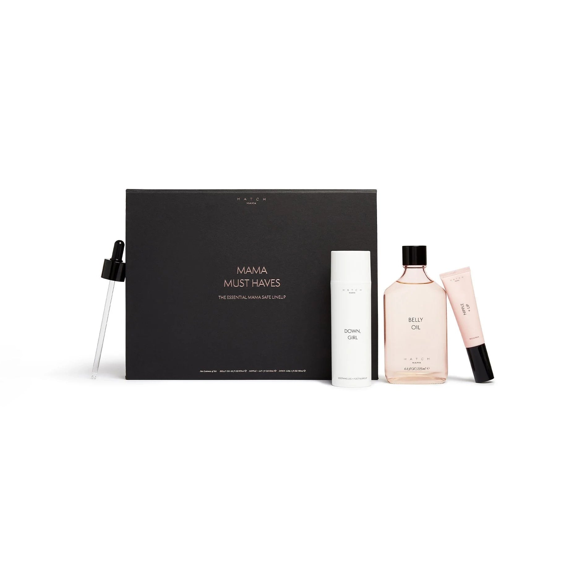 Mama Must Haves - Belly Oil, Nipple+Lip & Down, Girl Front