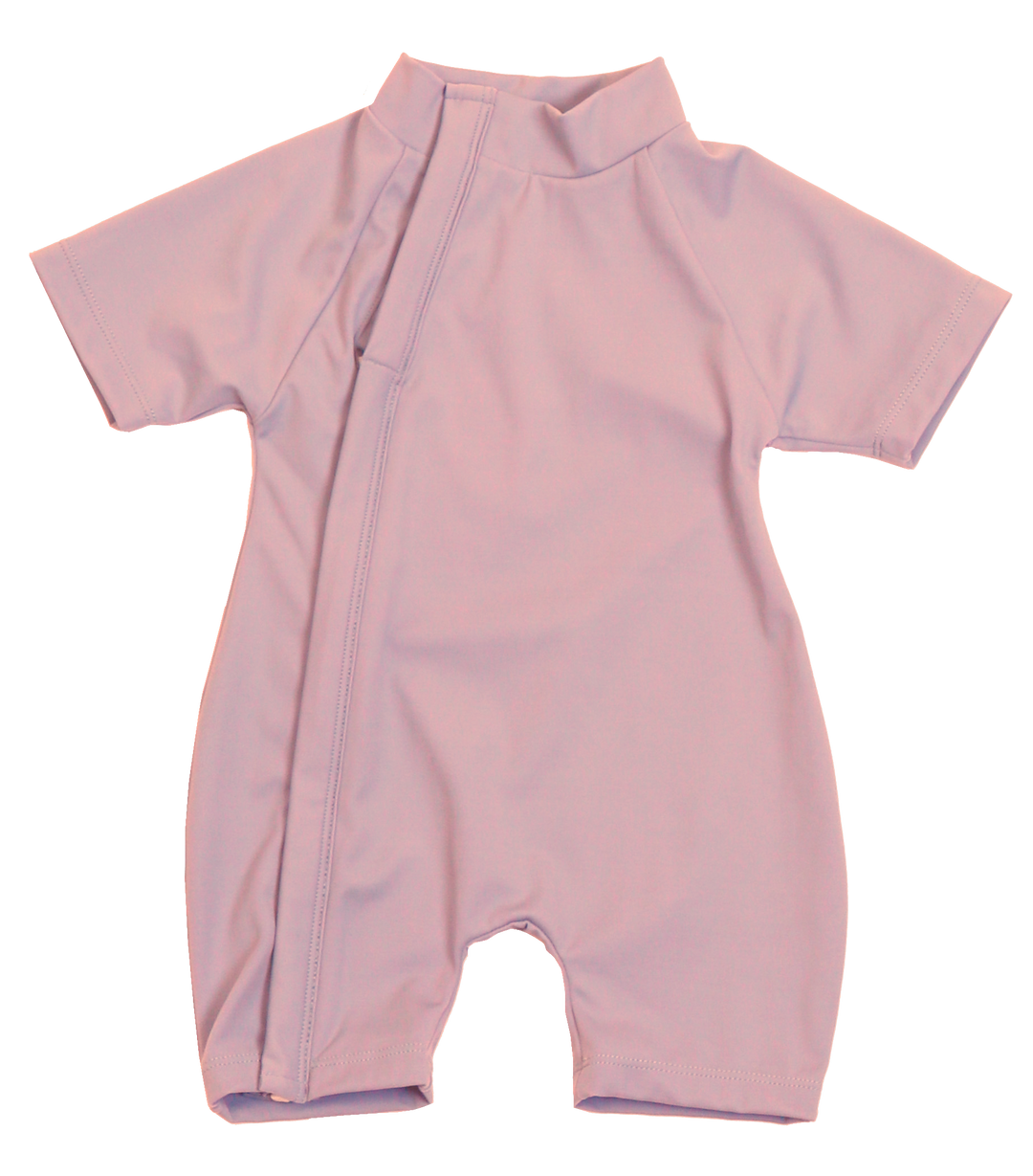 Swim onesie girls pink