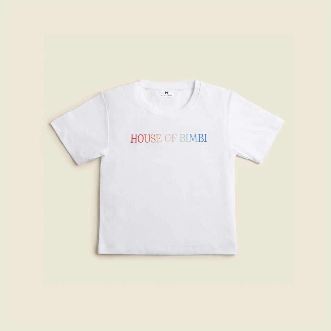 Rainbow T-Shirt White Front
