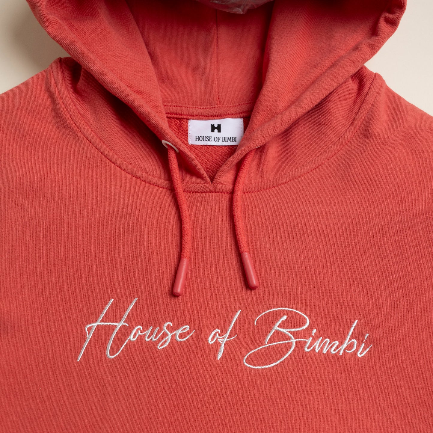 Kids Short Sleeve Hoody Red Front Close up
