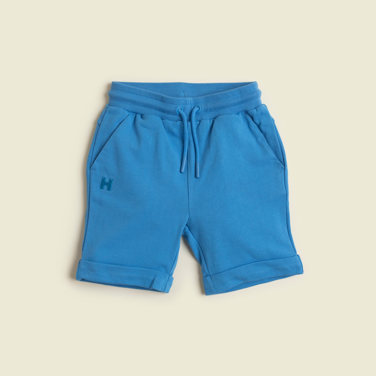 Kids Sweat Shorts Blue Front