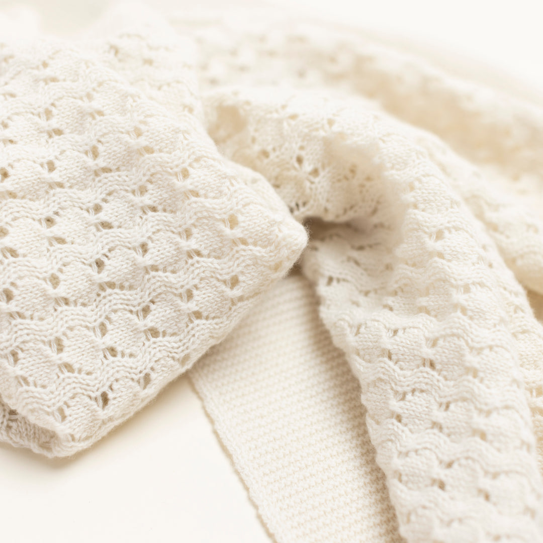 Cashmere Crochet Stitch Baby Blanket Knit