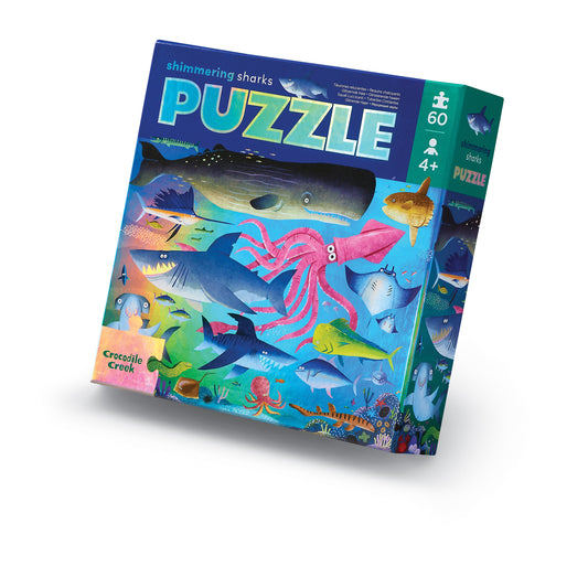 Foil Puzzle 60pc Shimmering Shark