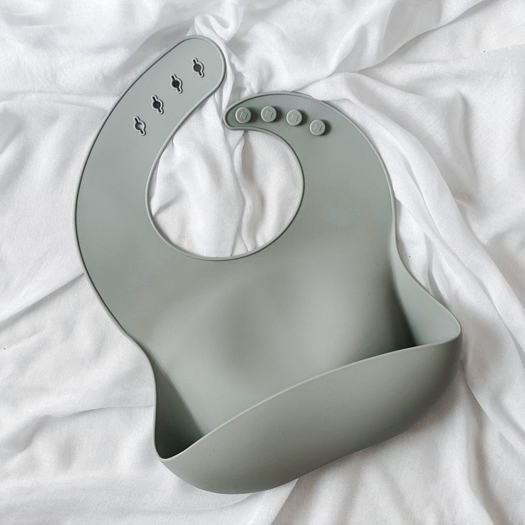 Silicone Bib grey non-toxic