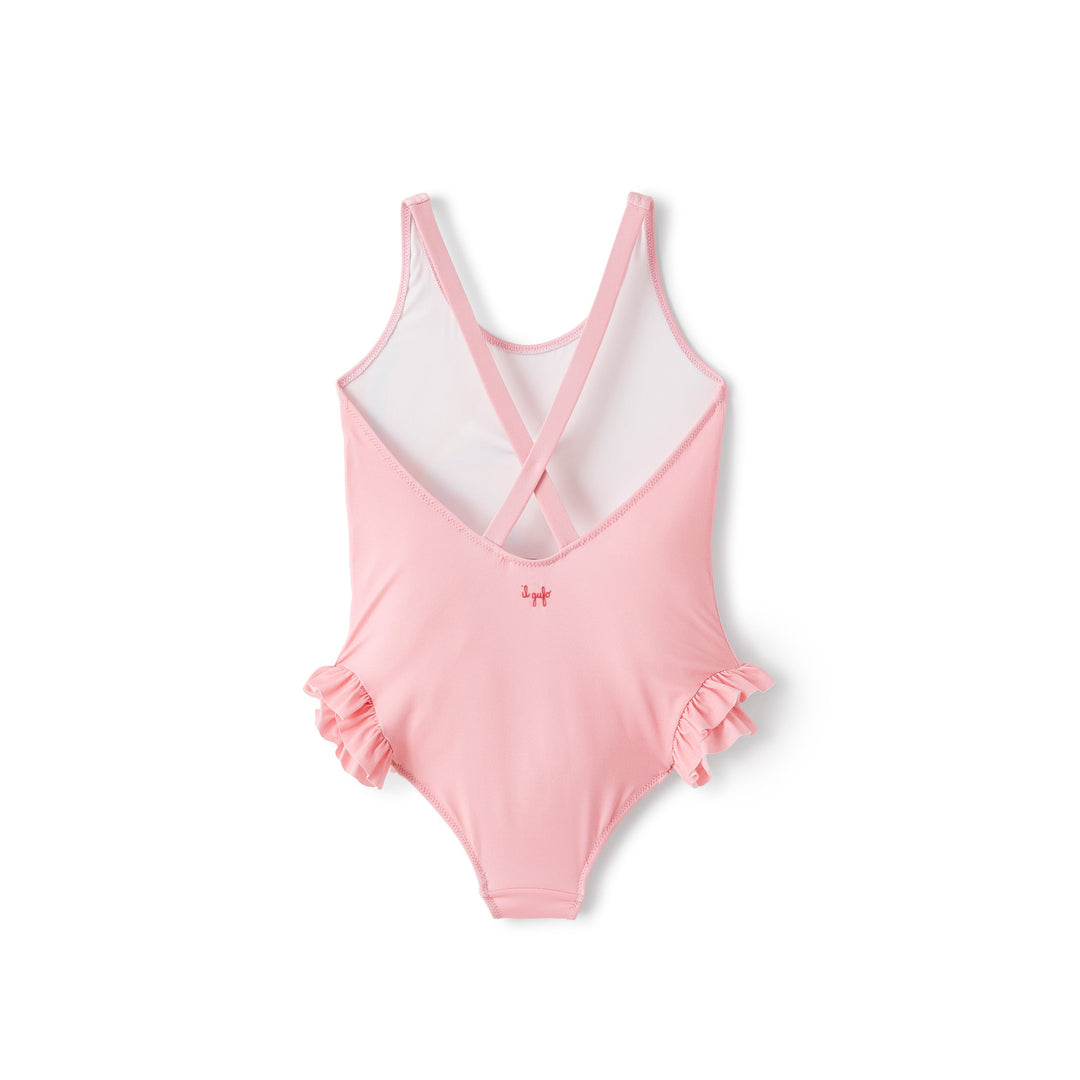 IL GUFO - Girls Fish Appliqué Swimsuit back