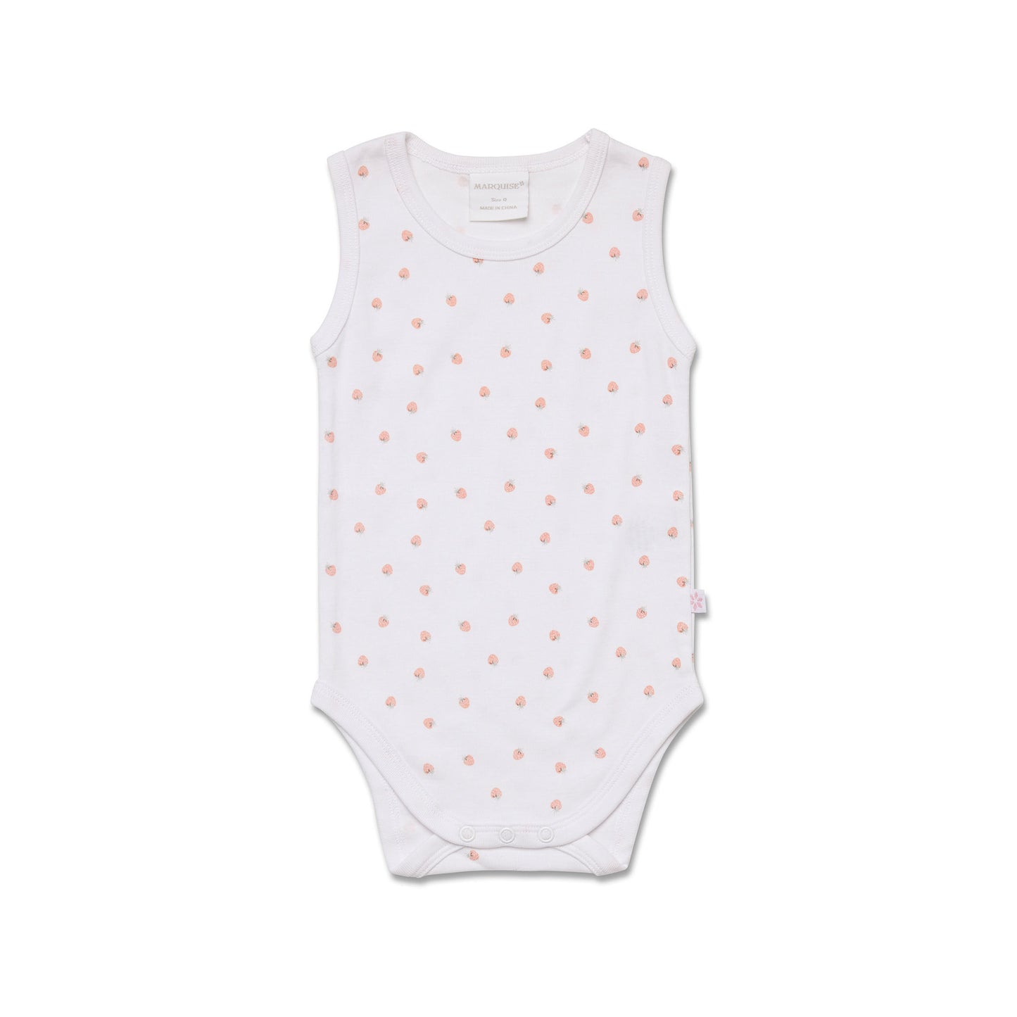 Bunny Romper and Strawberry Bodysuit 2 Pack White Front