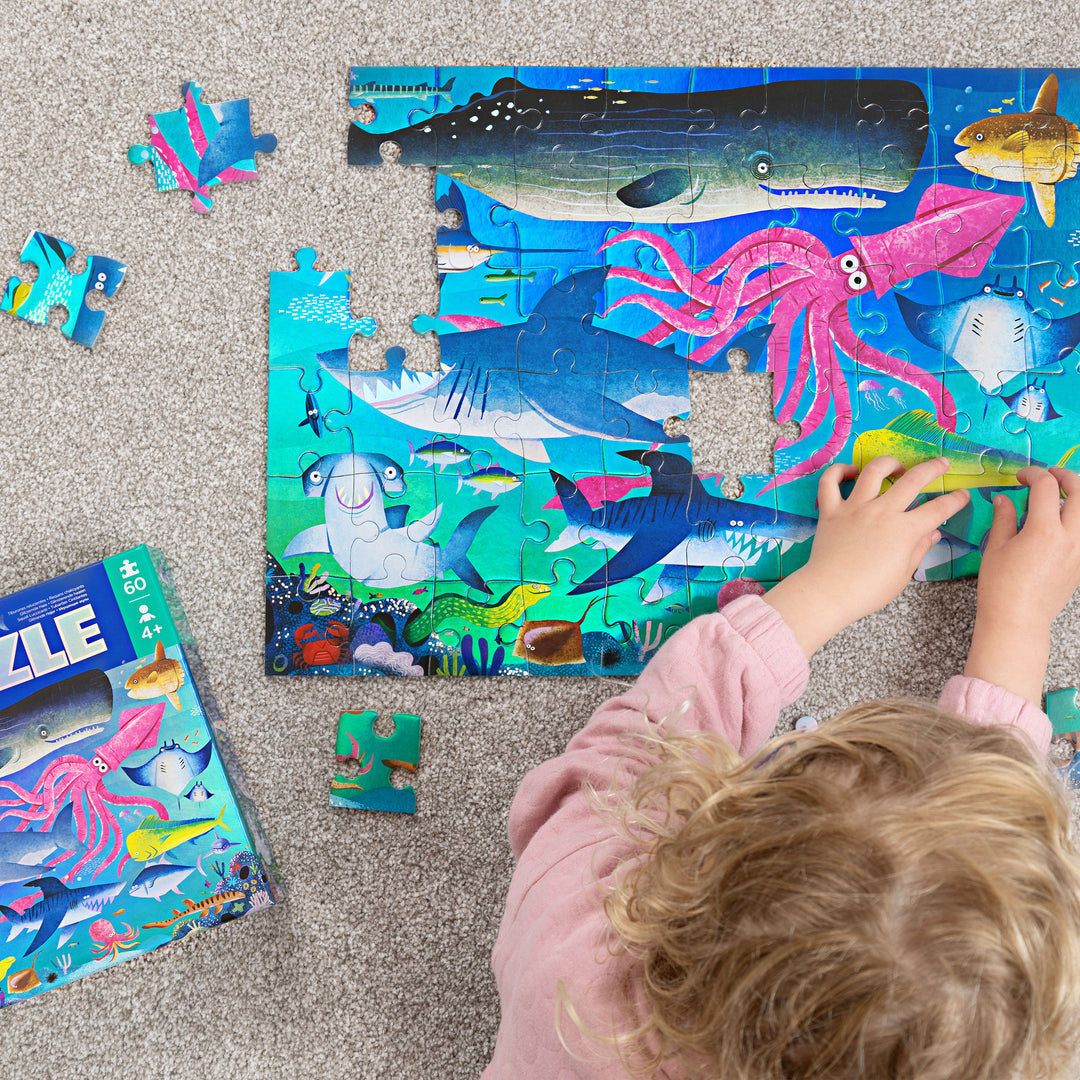 Foil Puzzle 60pc Shark Gift idea