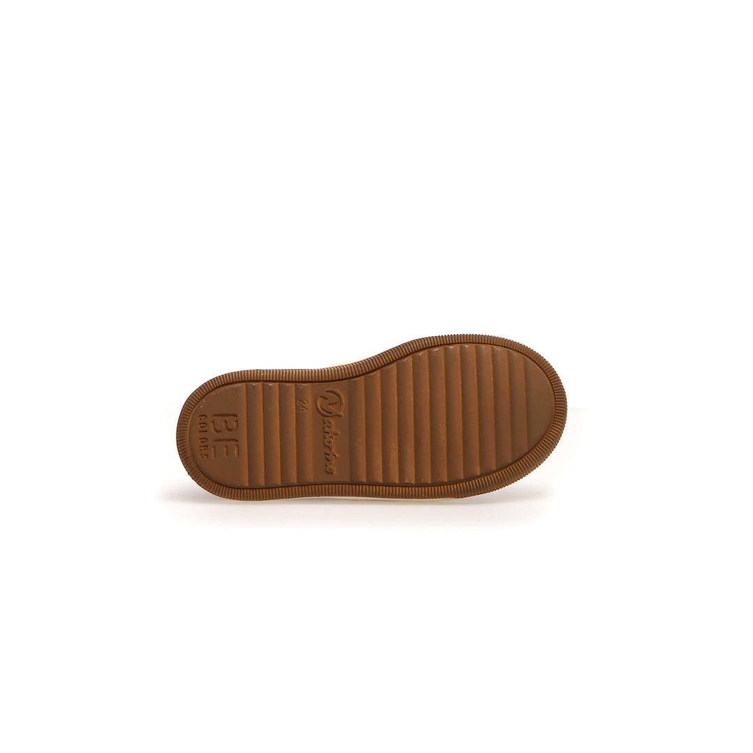 Boys Cognac Leather Slip On Bottom