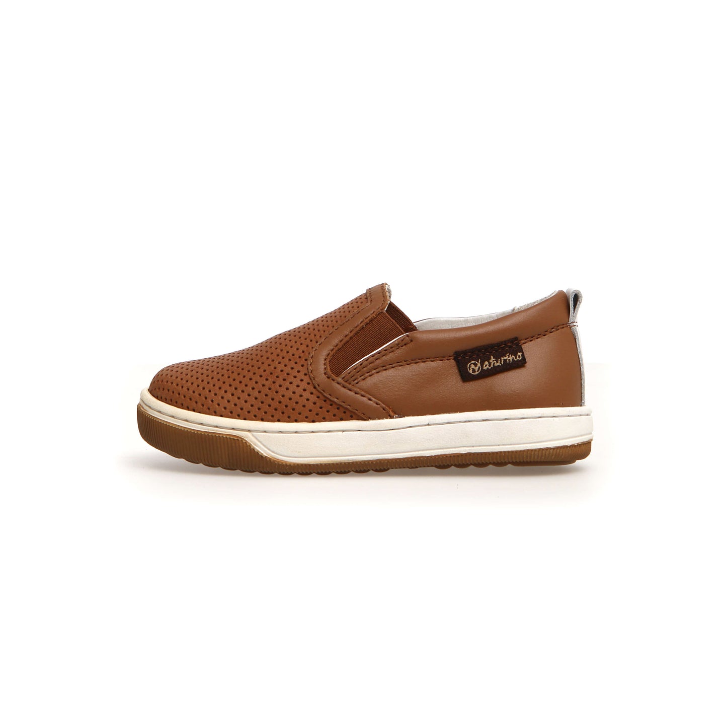 Boys Cognac Leather Slip On Side 3