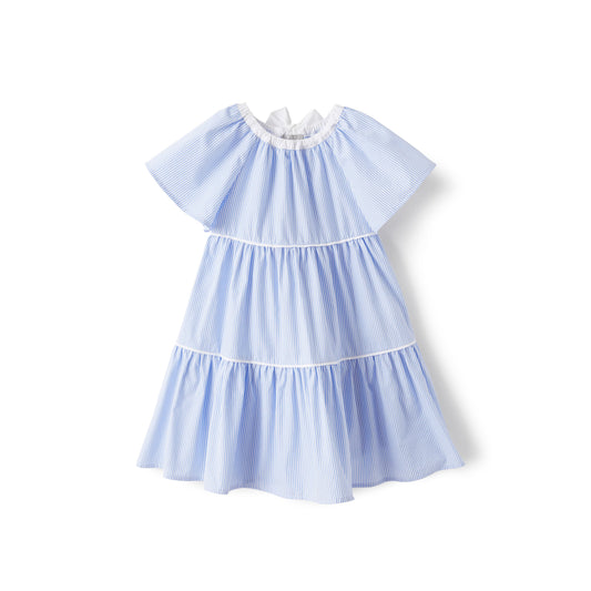 IL GUFO - Light Blue/White Dress front