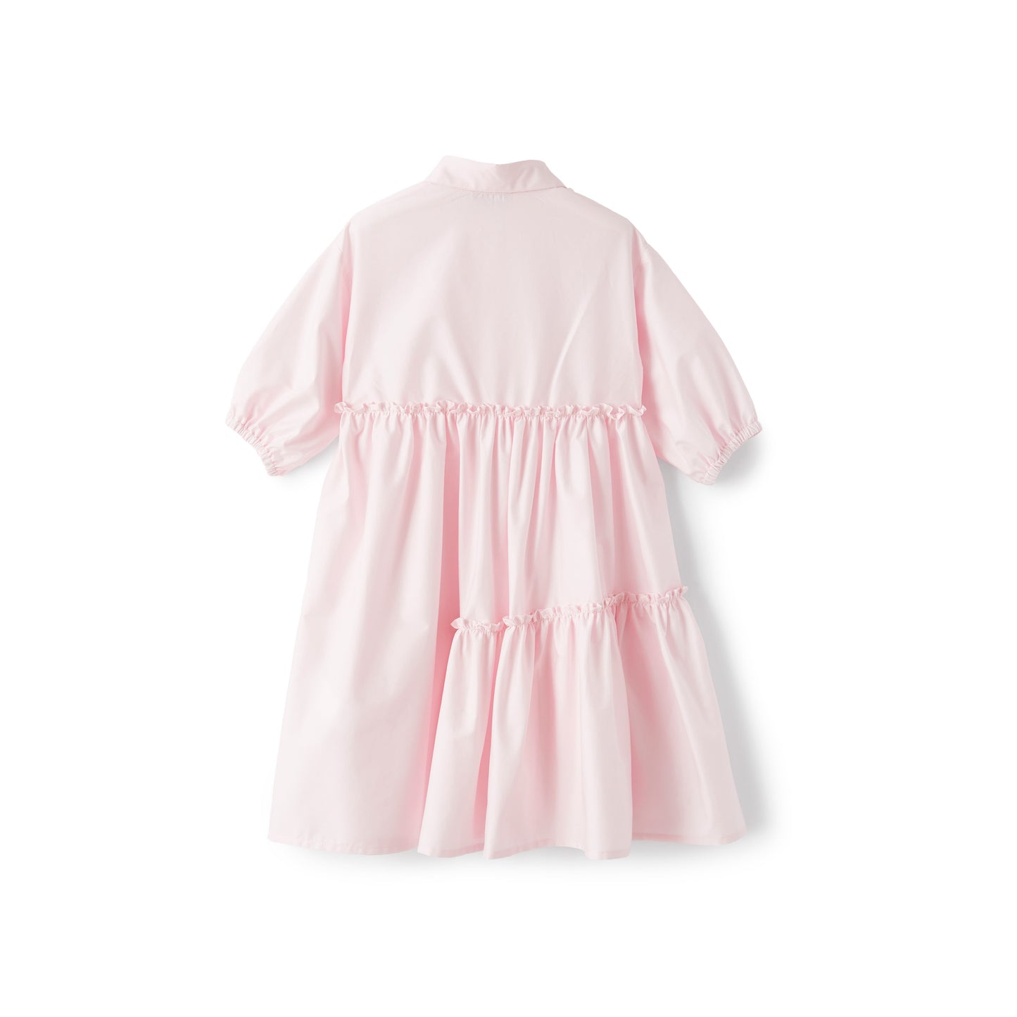 IL GUFO - Tiered Cotton-Sateen Shirt Dress back