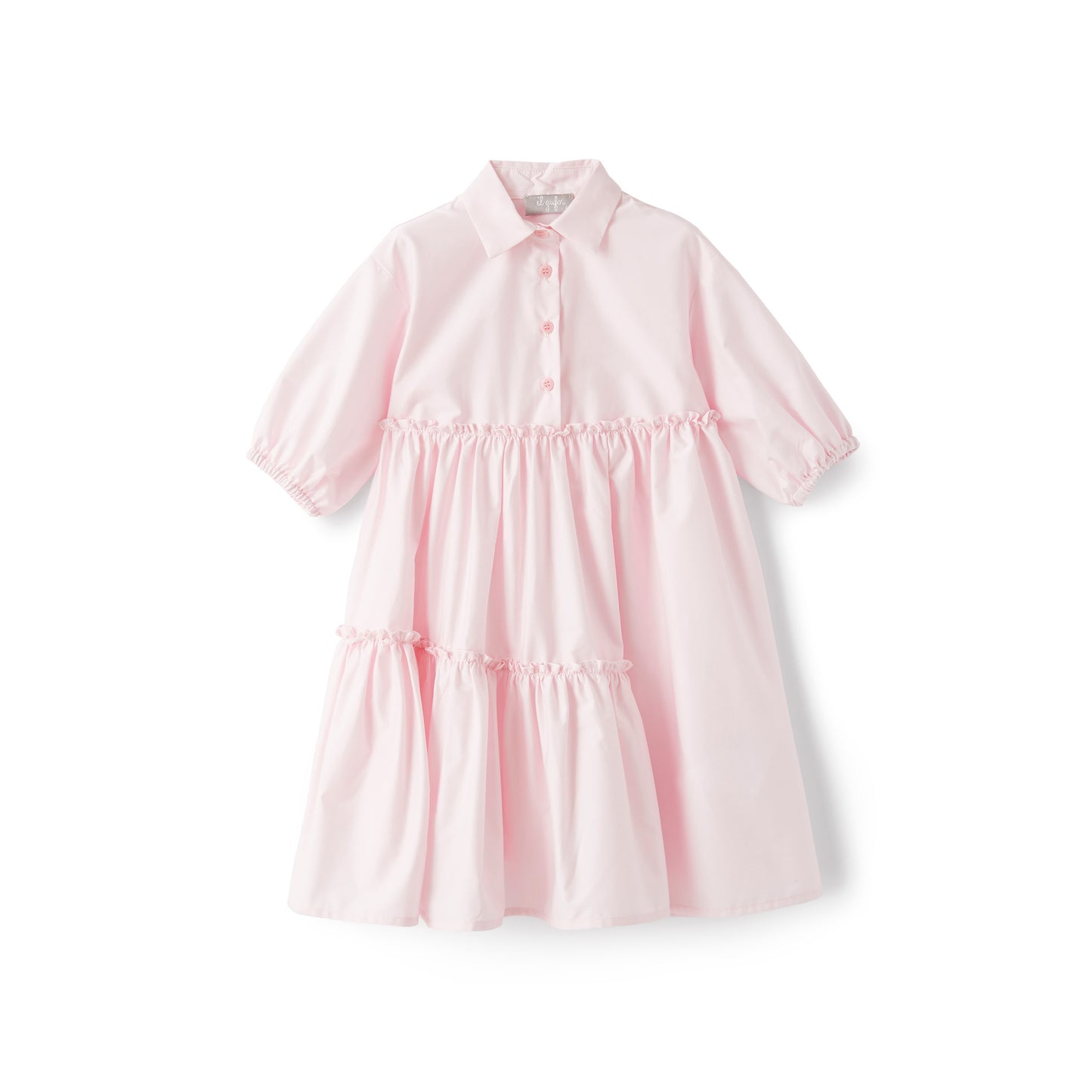 IL GUFO - Tiered Cotton-Sateen Shirt Dress front