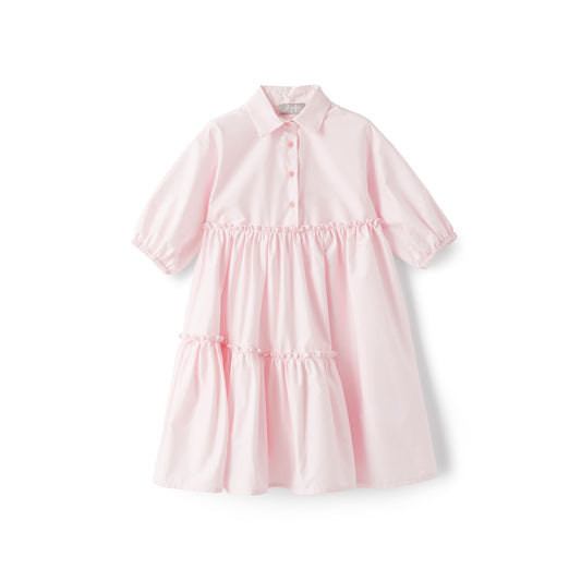 IL GUFO - Tiered Cotton-Sateen Shirt Dress front
