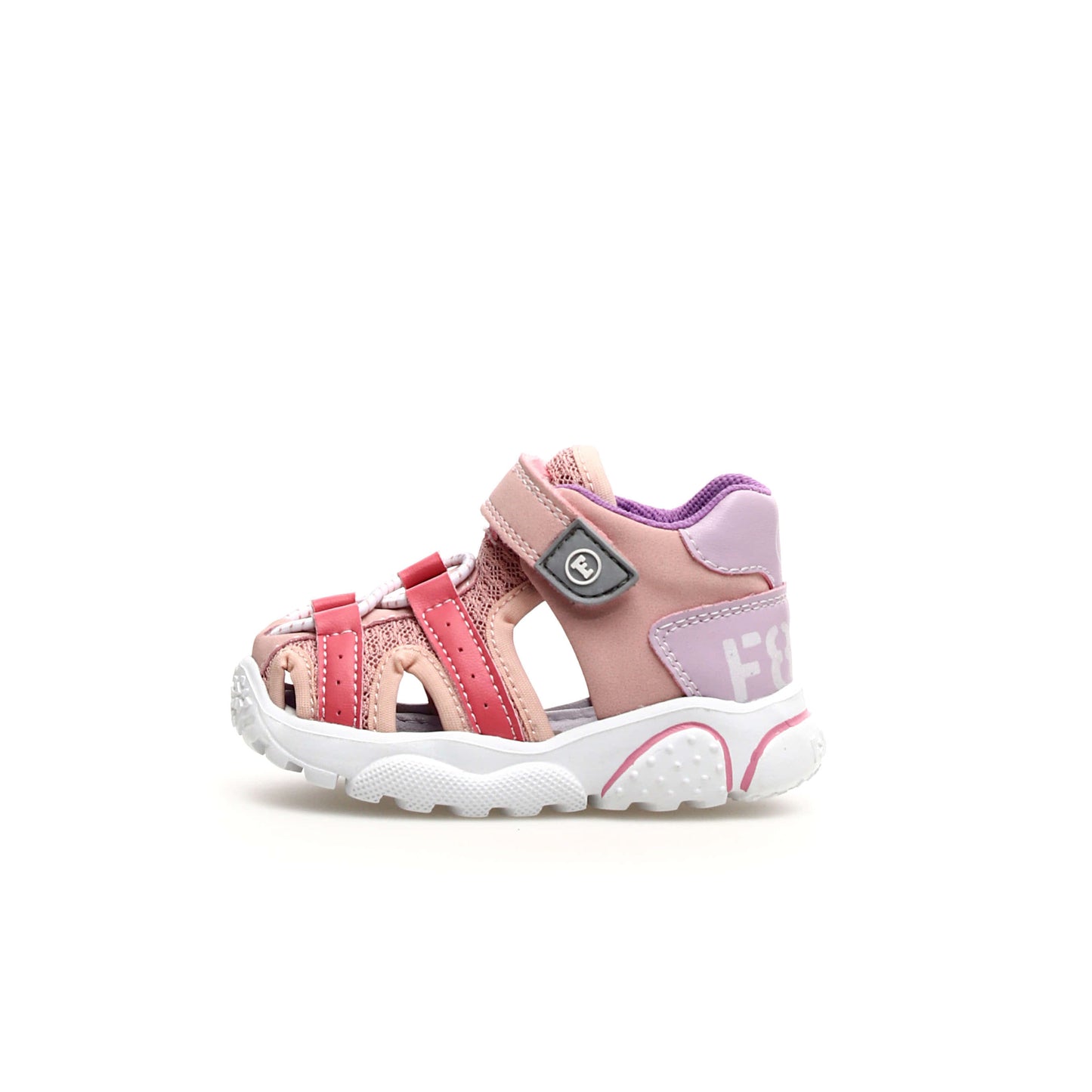 Girls Pink Sandals in Eco Nabuk Side 2