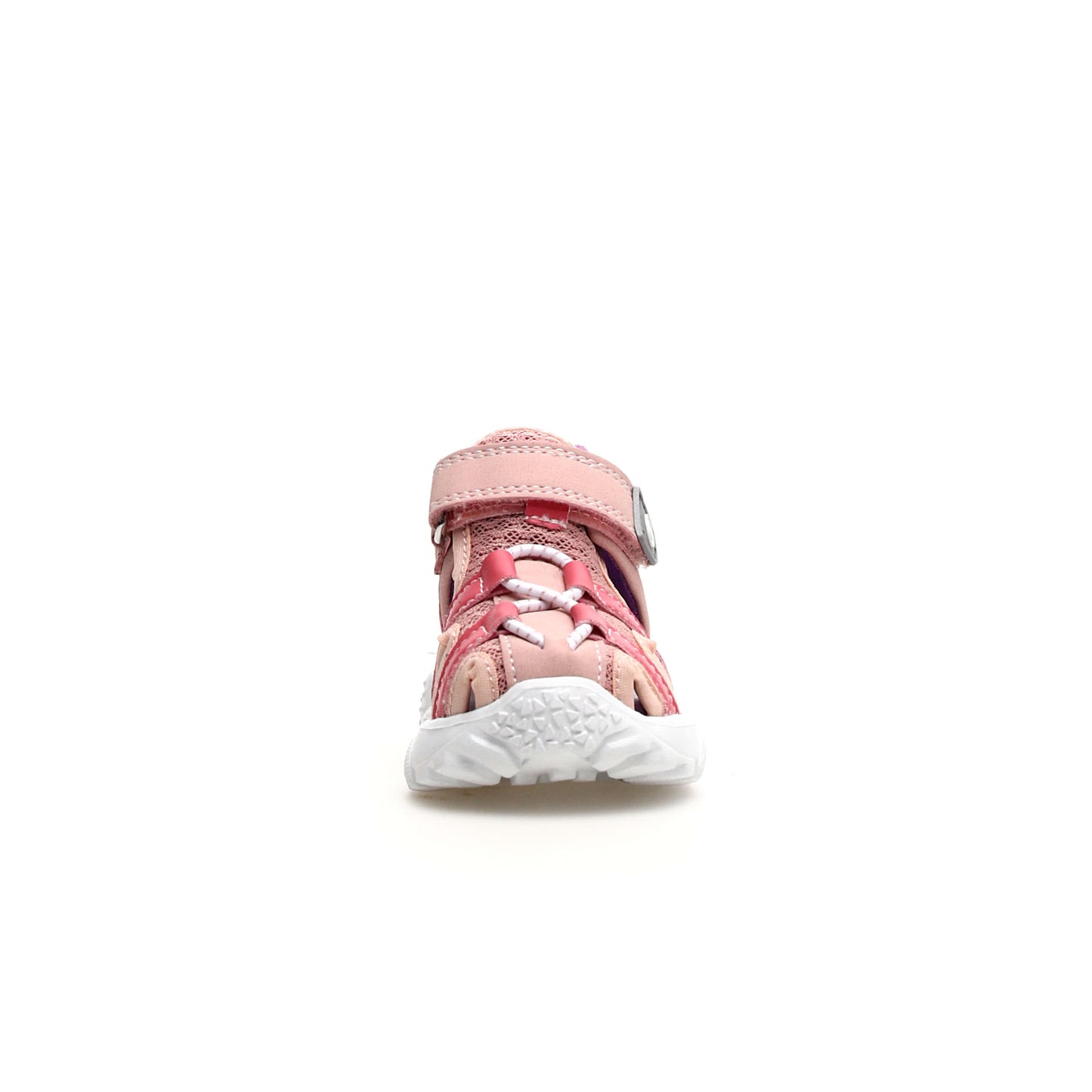 Girls Pink Sandals in Eco Nabuk Front