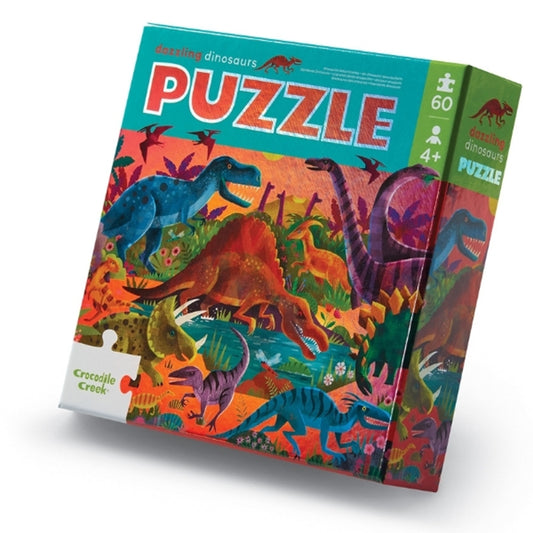 Foil Puzzle 60pc Dazzling Dinos