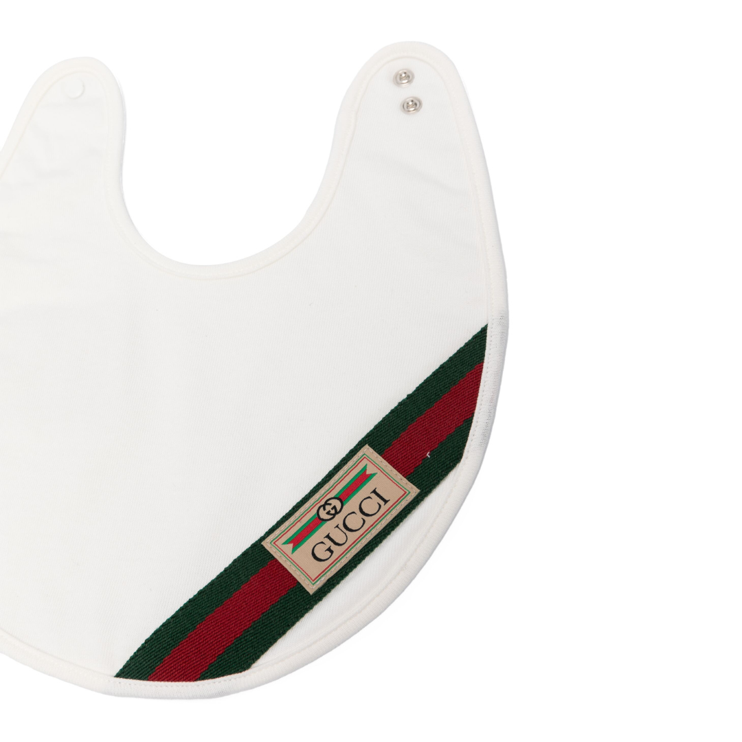 Gucci Kids Web-Stripe bib