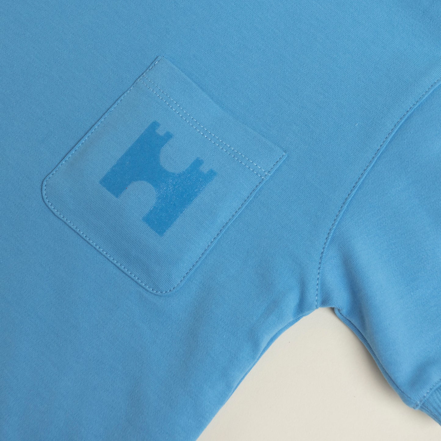 Kids Pocket T-Shirt Blue Close up