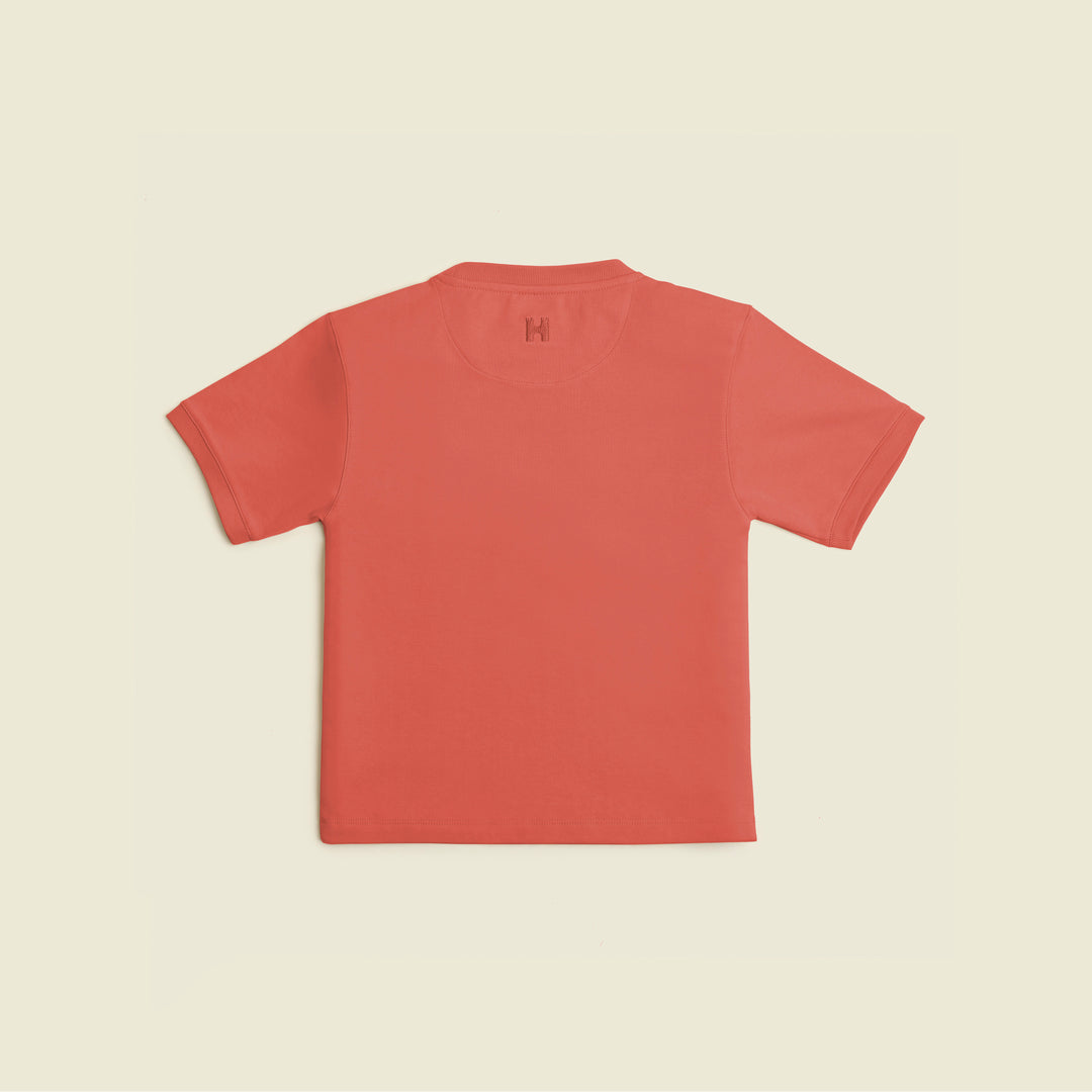 Kids Pocket T-Shirt Red Back