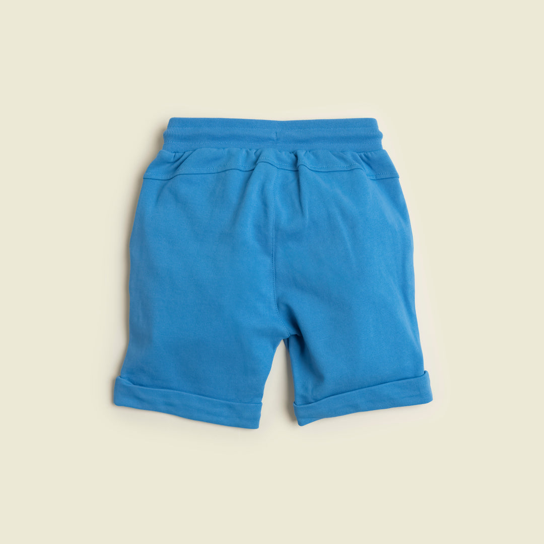 Kids Sweat Shorts Blue Back