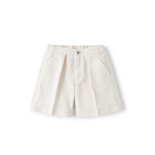 pleated shorts girls beige