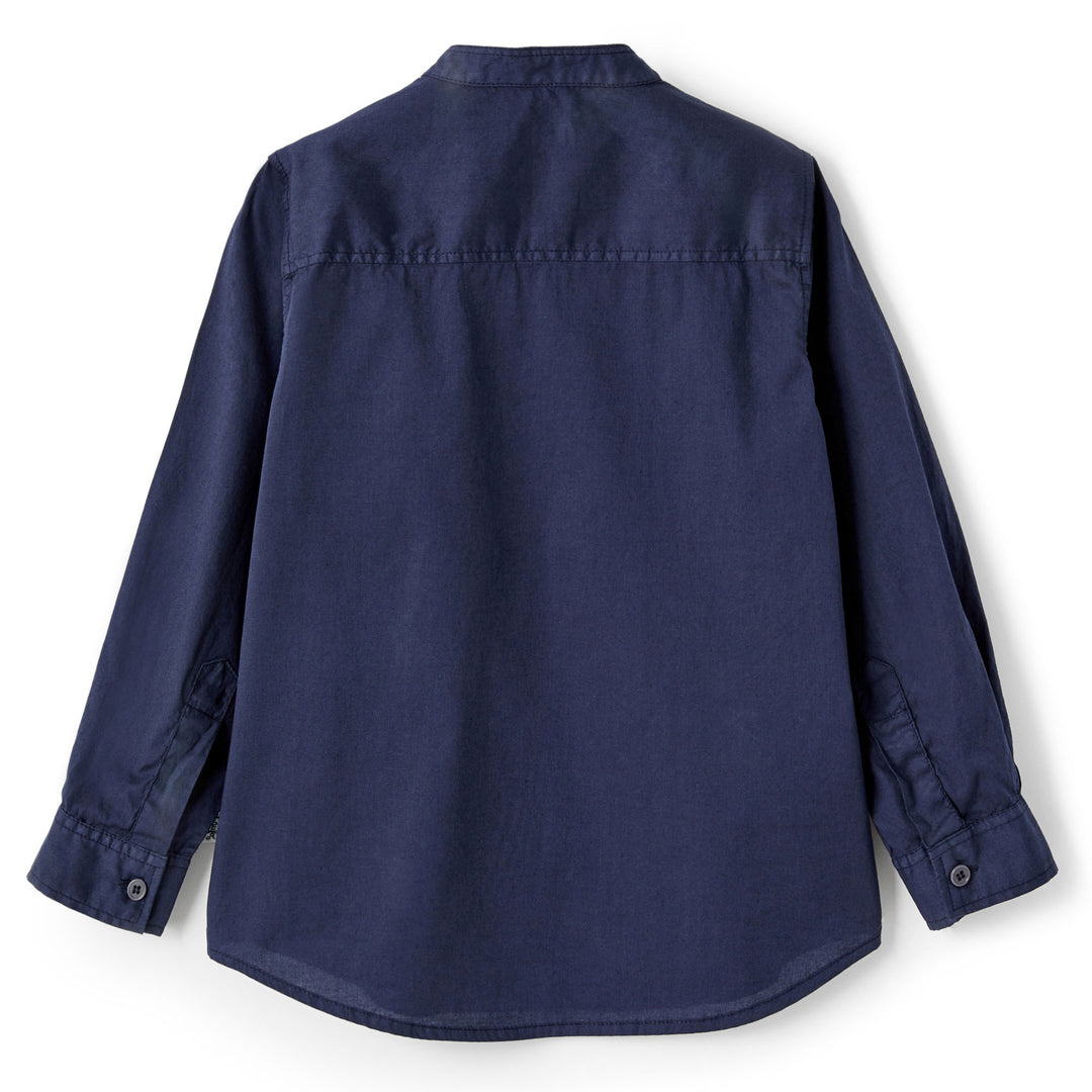 boys long sleeve button shirt blue