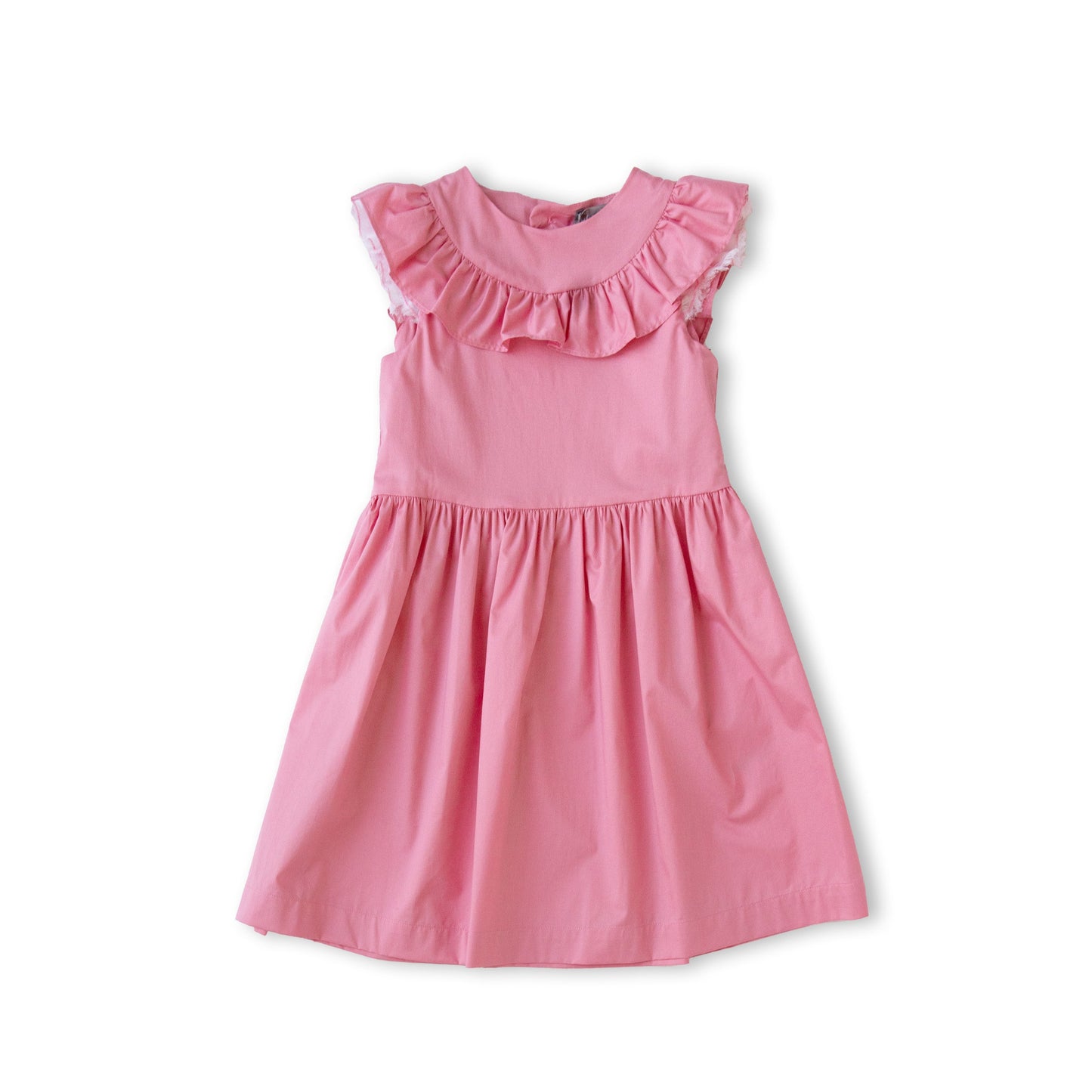 girls pink dress ruffles 