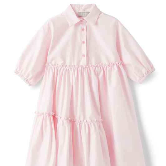 girls pink sateen dress