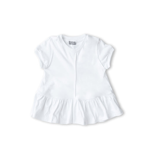 girls short sleeve top white 