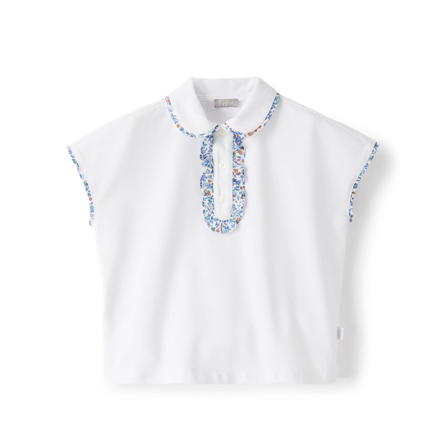 IL GUFO - White and Light Blue Polo Shirt 