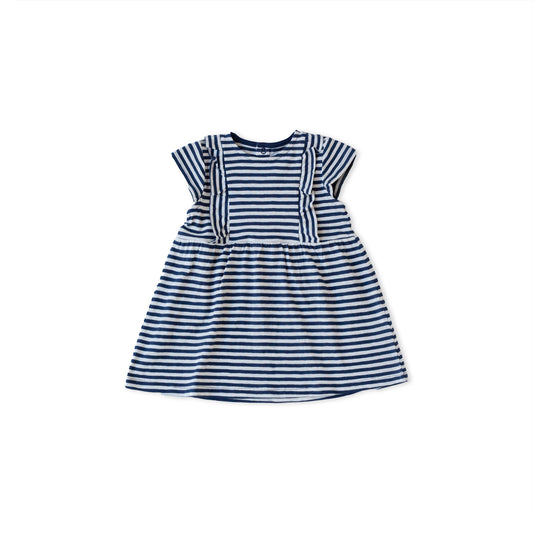 Baby Striped Short Sleeve Dress Front