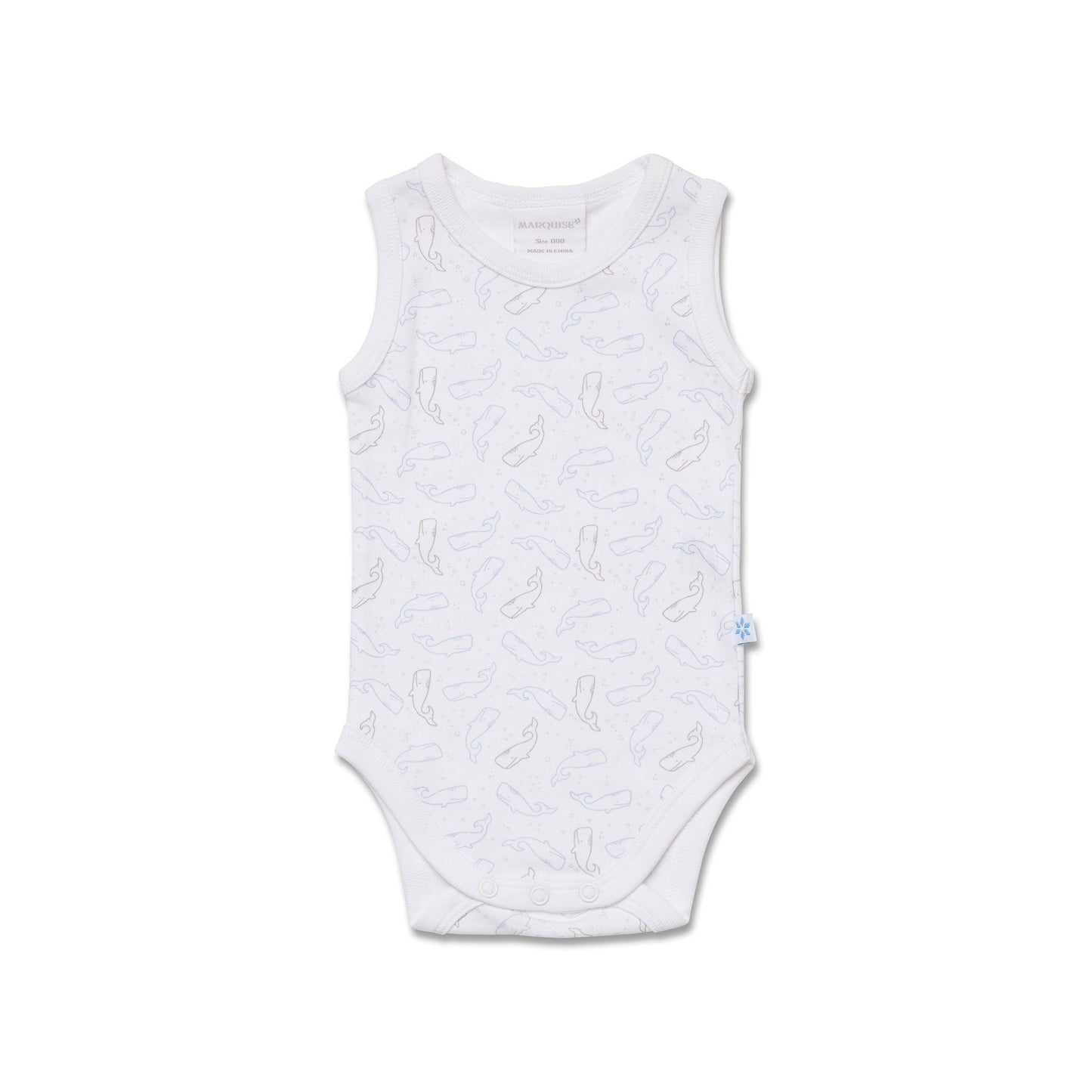Kangaroo Romper and Whale Bodysuit 2 Pack White Front