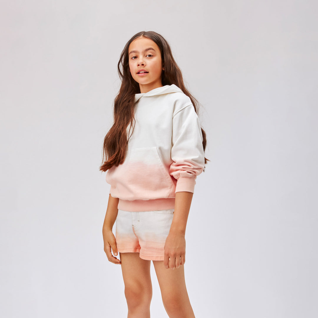 MOLO -Girl in Pink and White Maxx Hoodie