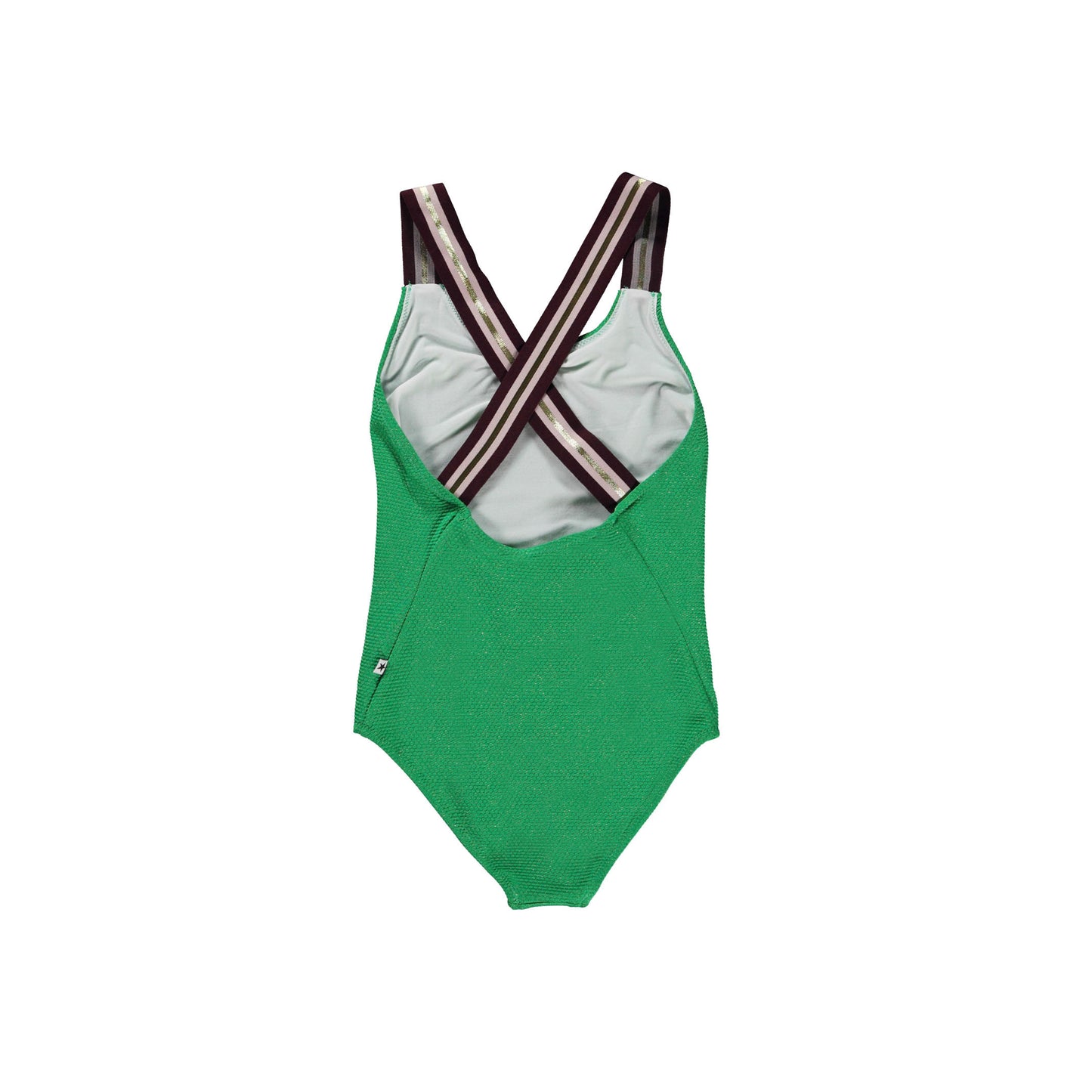 MOLO - Trendy cross back girls swimsuit in green