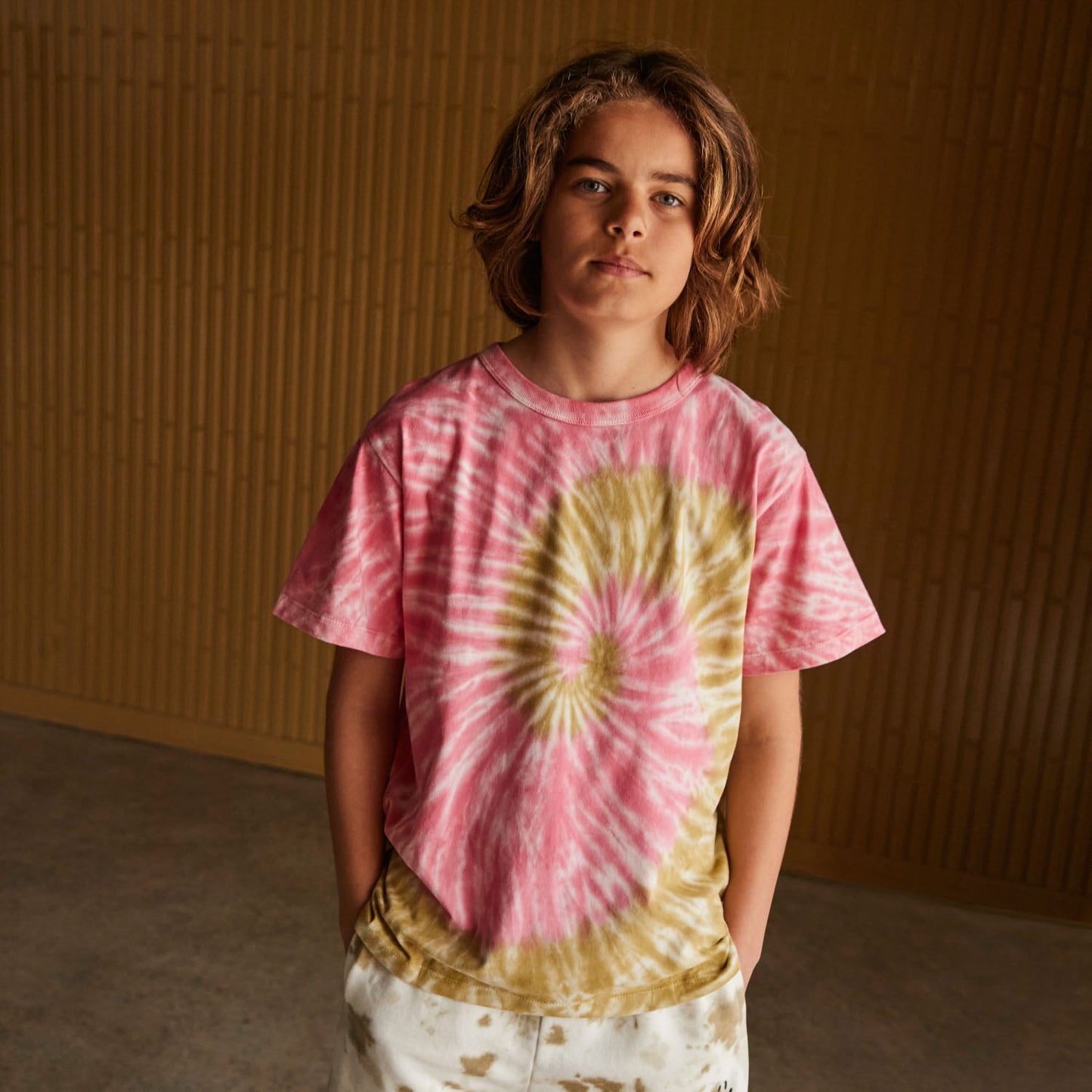 MOLO - Boy in Tie Dye T-shirt and Shorts