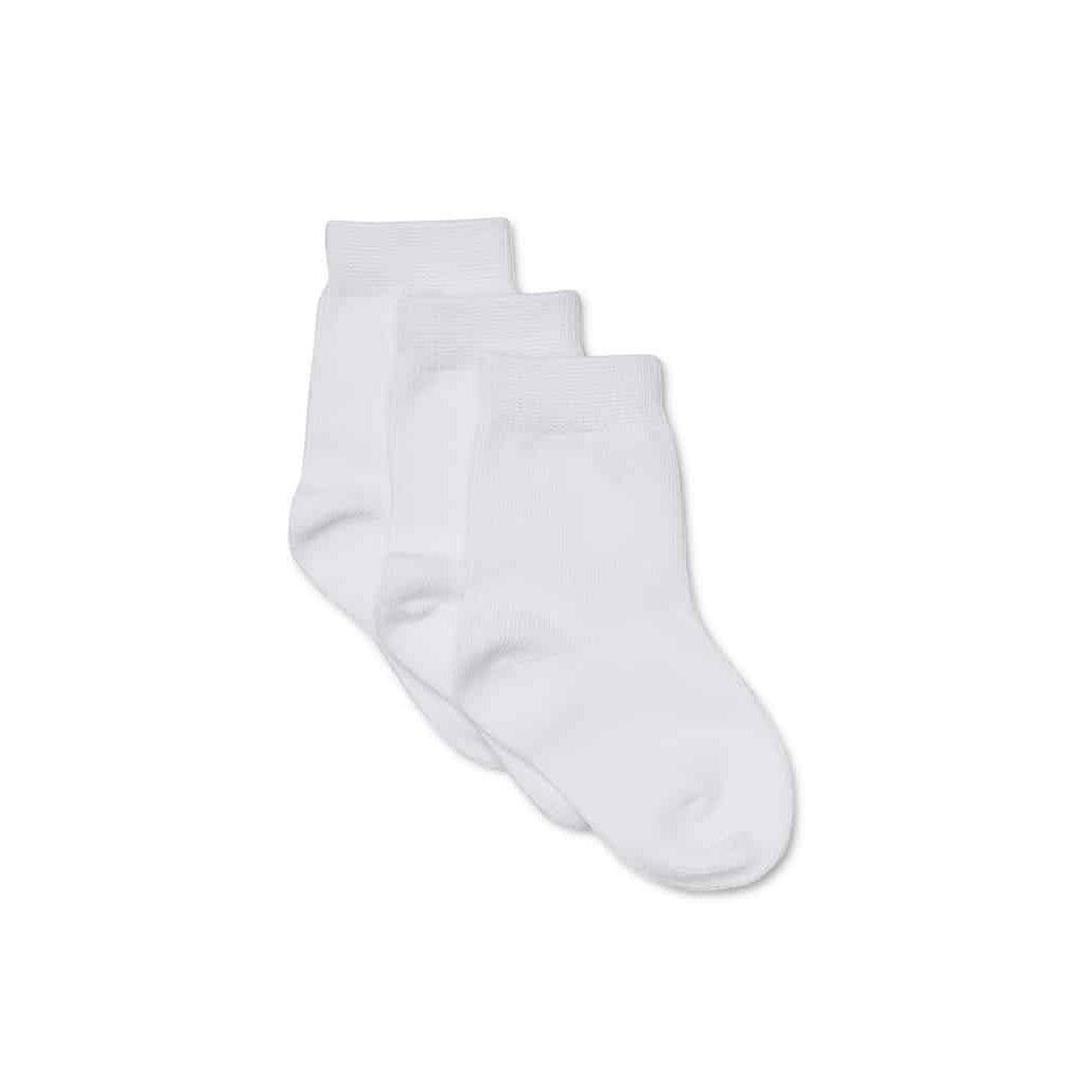 3 Pack White Knitted Socks