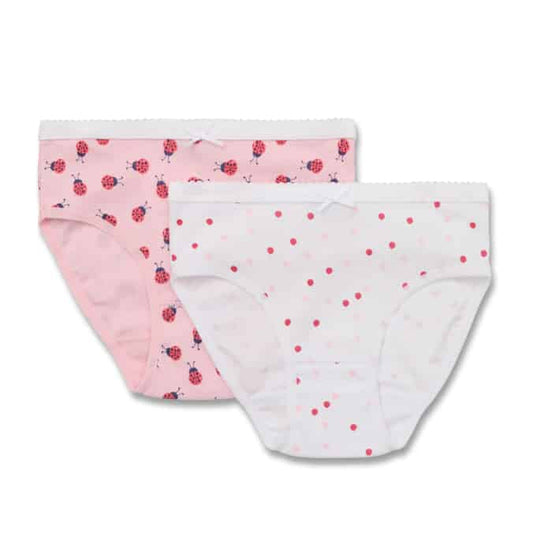 MARQUISE - Girls Ladybugs 2 Pack Underwear