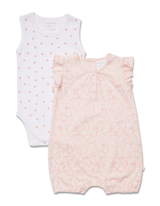 MARQUISE - Bunny Romper and Strawberry Bodysuit 2 Pack