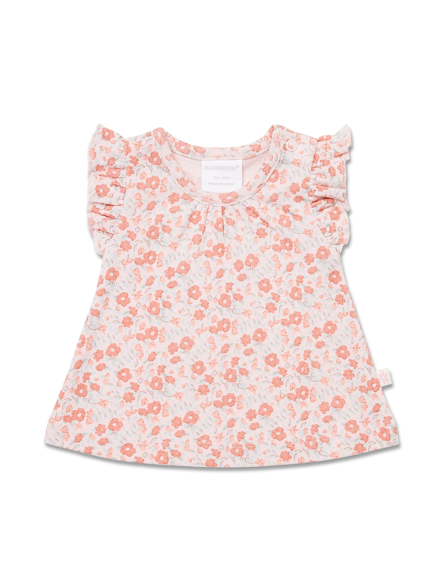 Girls floral top with short set