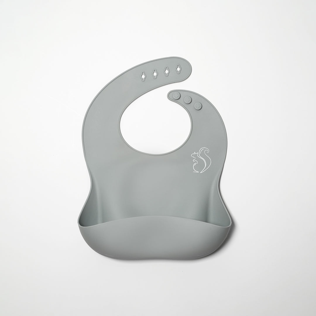 Nibble & Rest - Silicone Bib Grey