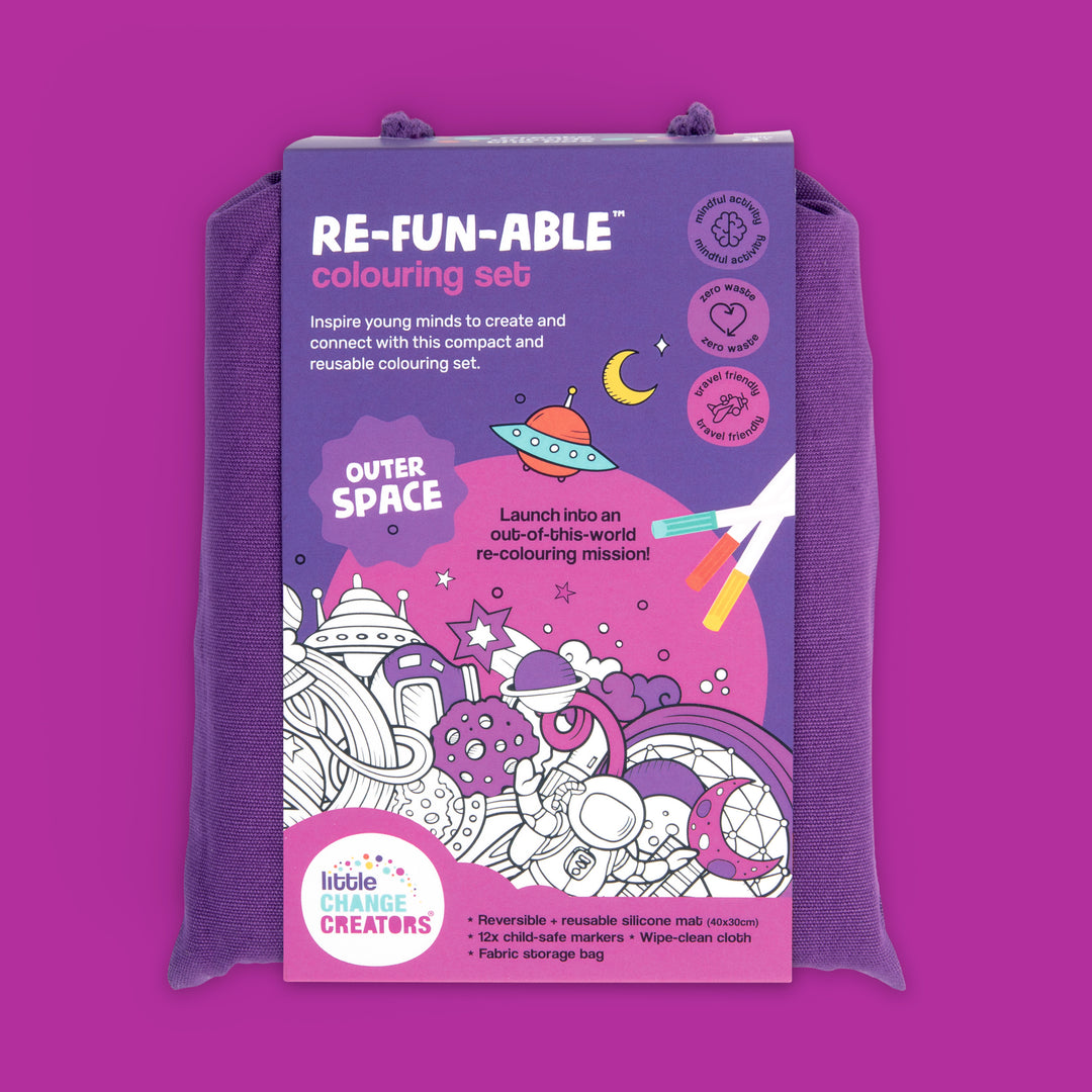 Outer Space Re-FUN-able Travel Activity + Play Mat