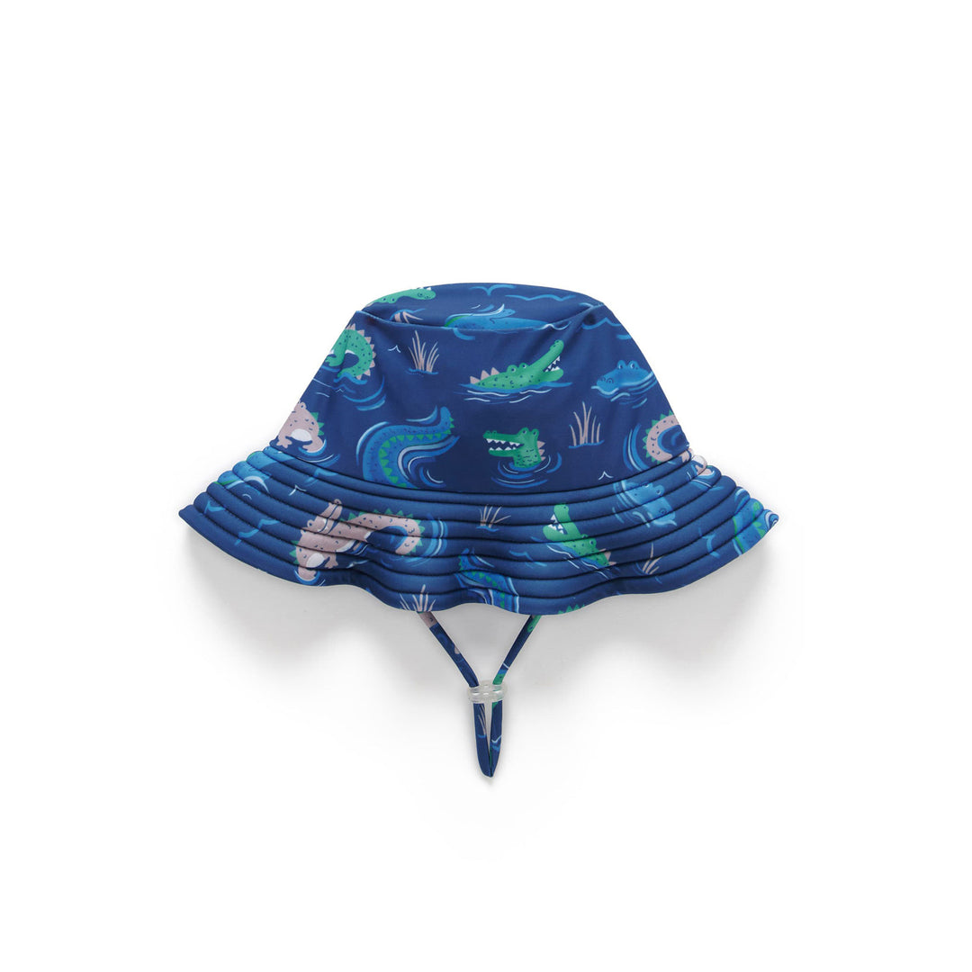 Pure Baby - Broad Brim Swim Hat in Crocodile Print