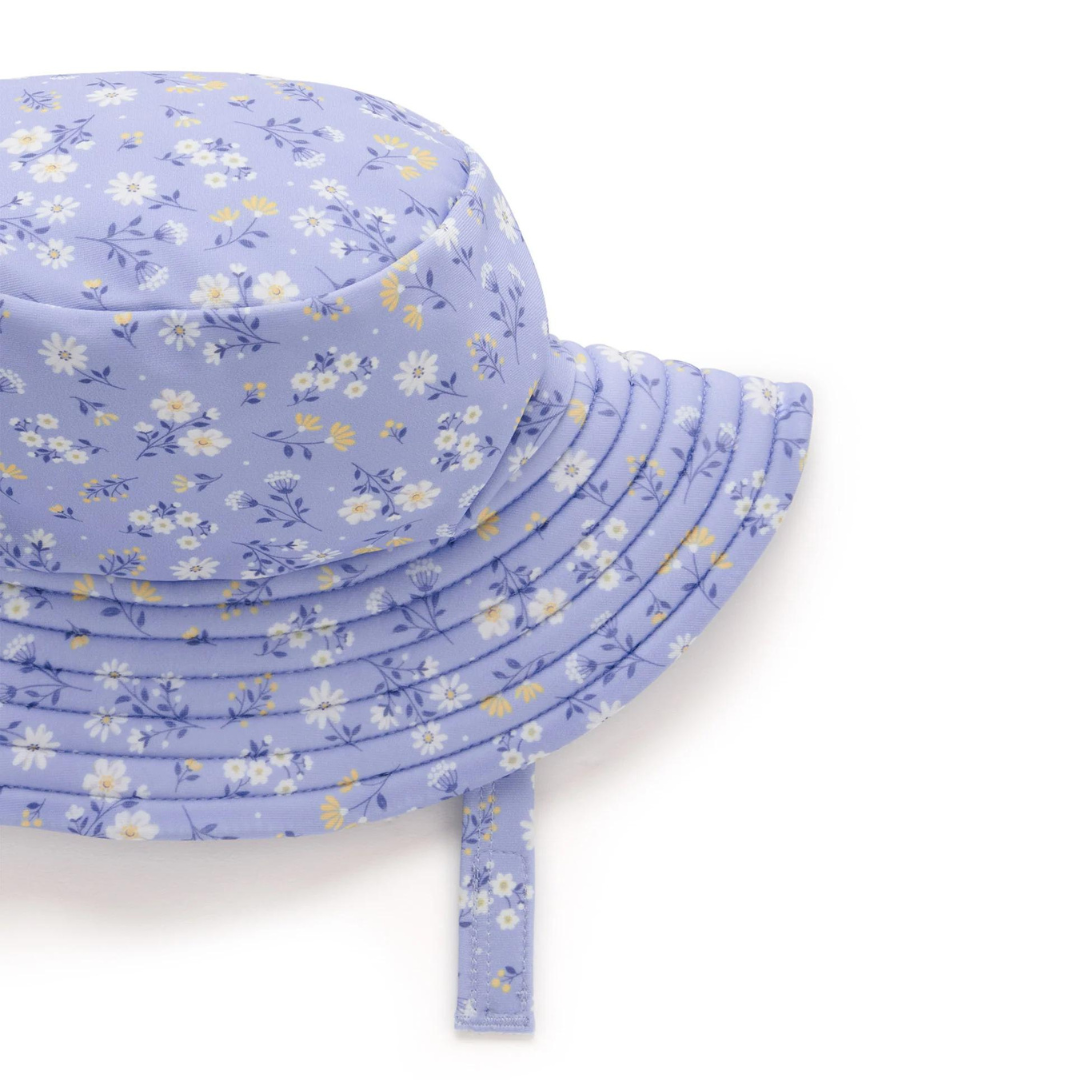 Pure Baby - Close up of Broad Brim Hat in Daisy Print