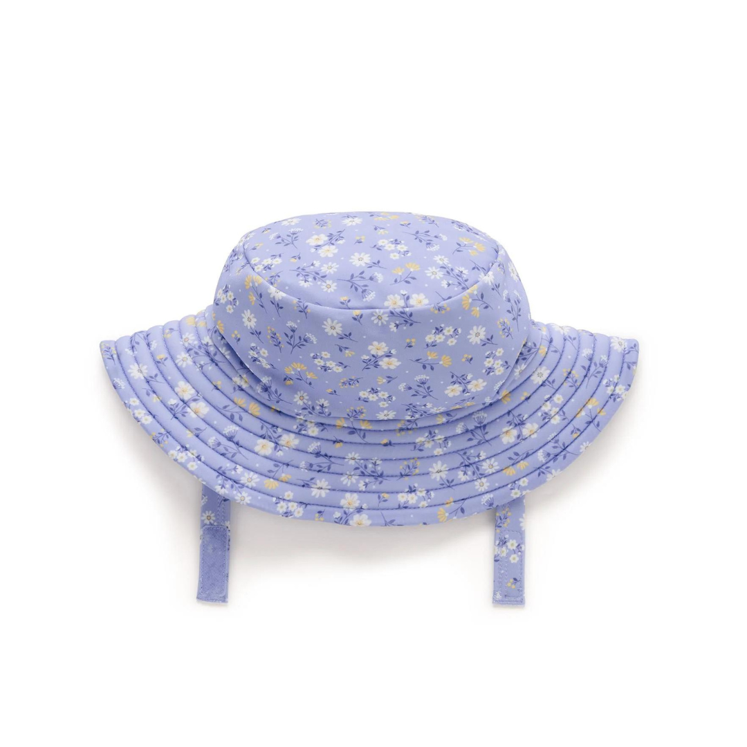 Pure Baby - Children Broad Brim Swim Hat Daisy Print