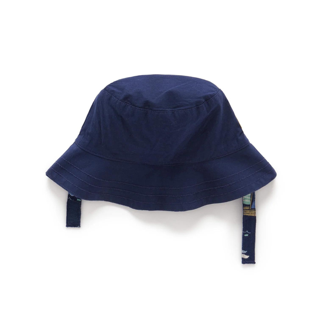 Pure Baby - Reversible Bucket Hat inside navy