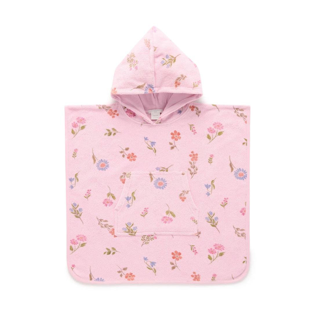 Pure Baby - Towelling Poncho in Pink