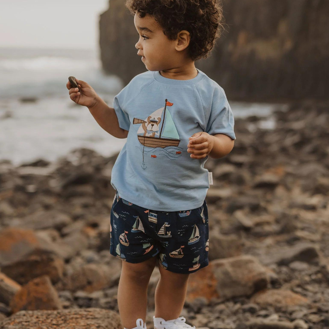 Pure Baby - Toddler at the beach with two piece set