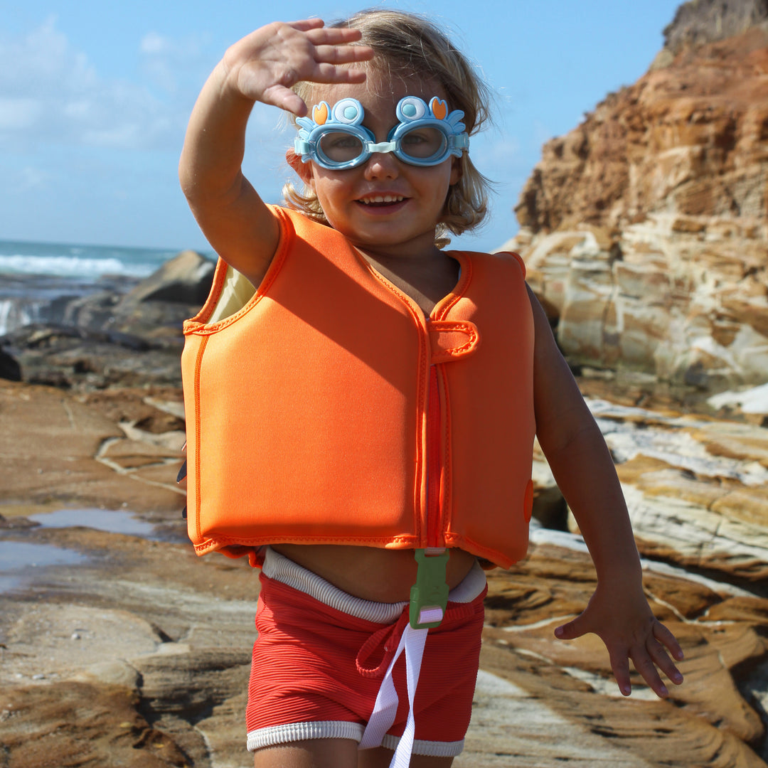 Swim Vest Sonny the Sea Creature Neon Orange